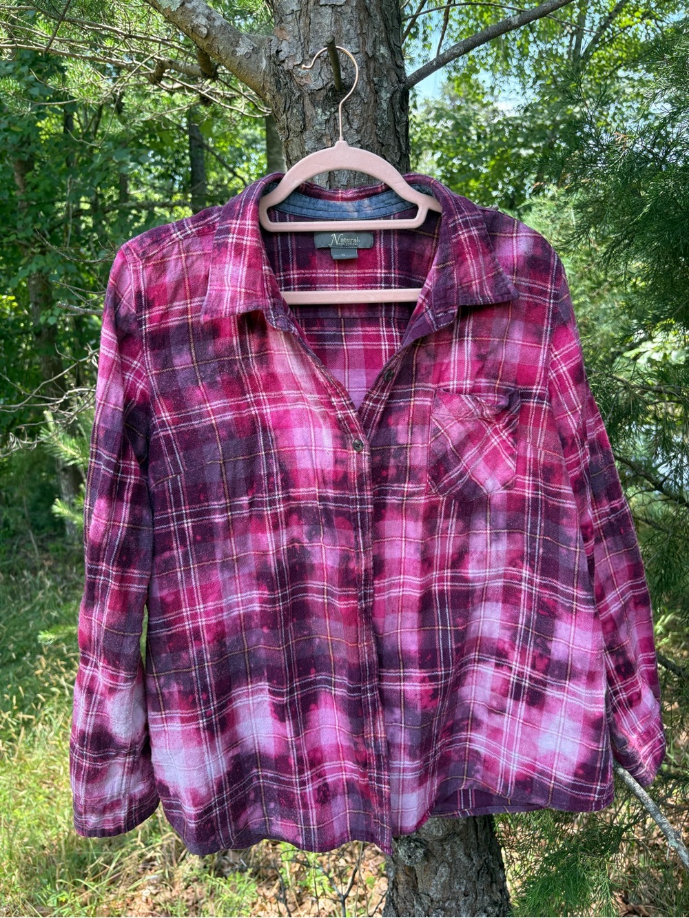 💖🦇 Up cycle Bride of Frankenstein handmade tie dye flannel - Picture 4 of 4